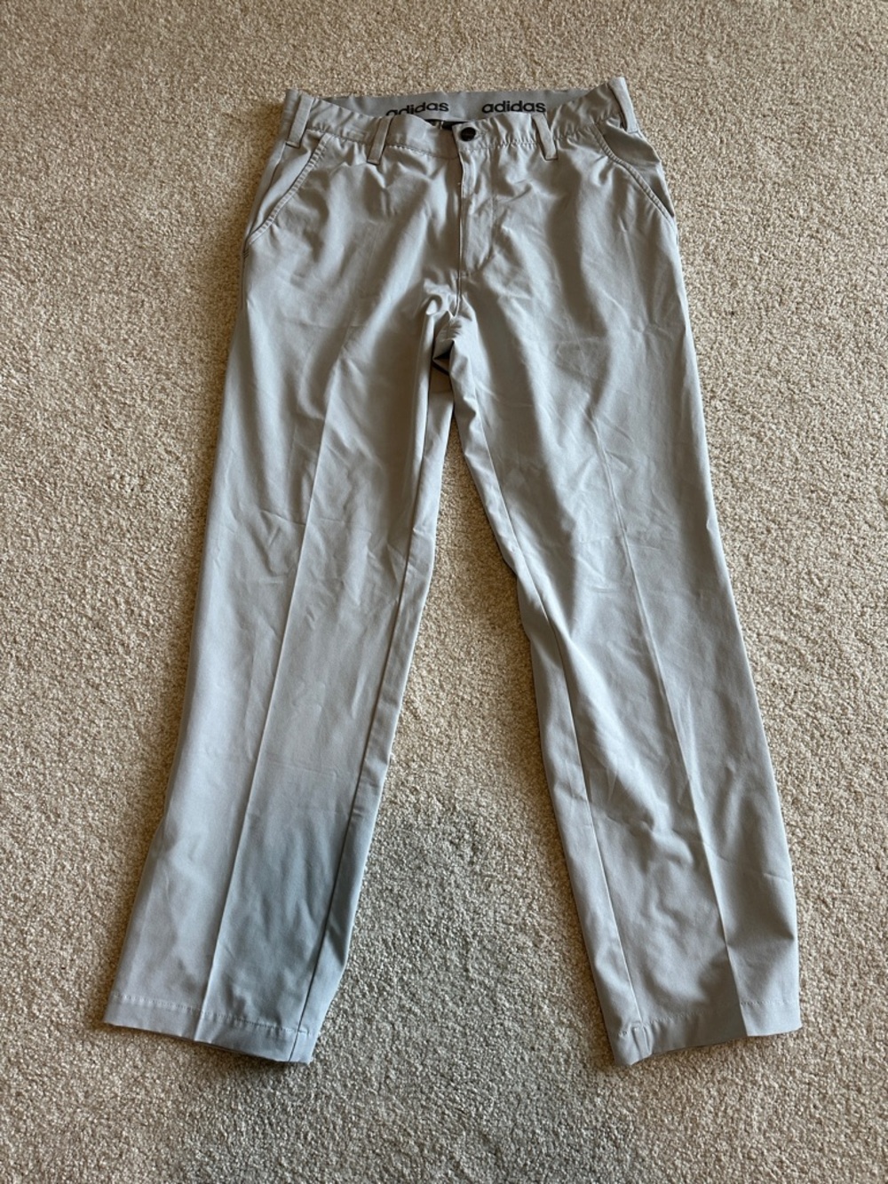 adidas Light Gray Men's Chino-Style Pants